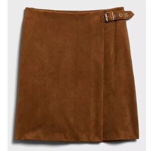 Banana Republic Brown Suede Wrap Skirt